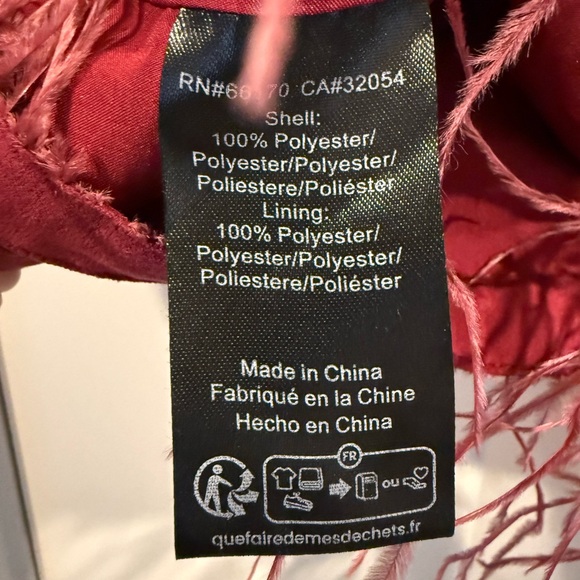 Hutch Burgundy Shantung Feather Tank - Picture 7 of 7